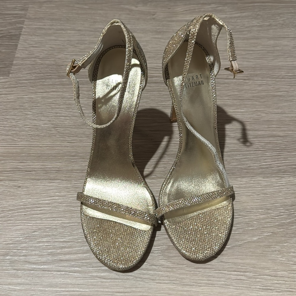 STUART WEITZMAN Nudist Shimmer Sandals